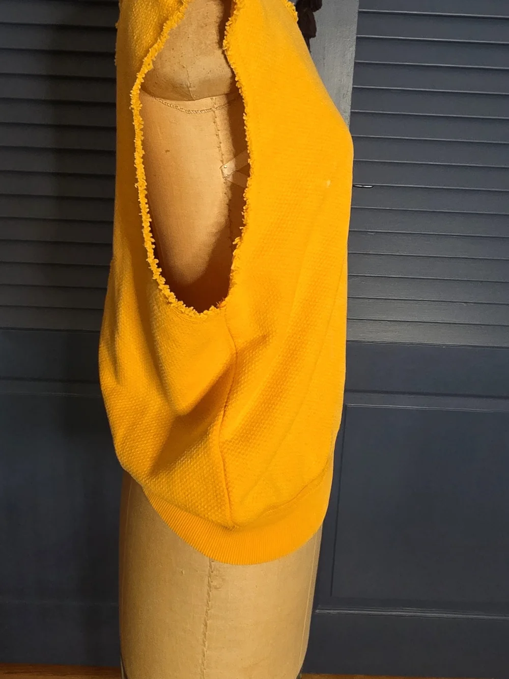 We The Free People So Easy Muscle Sweatshirt Vest California Poppy Yellow M